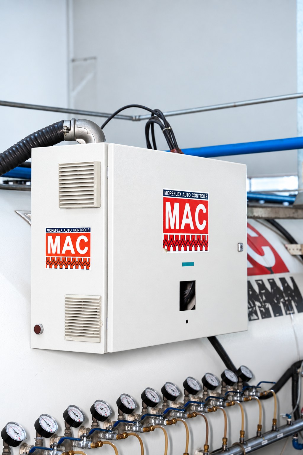 Painel de controle do Sistema MAC instalado na autoclave